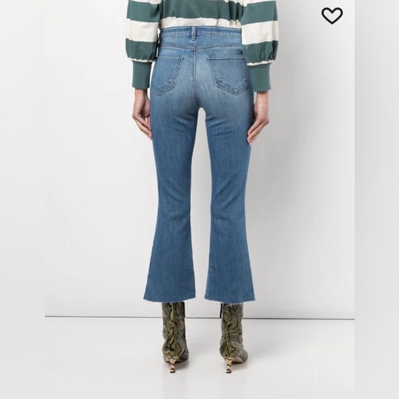 L’Agence Kendra High Rise Crop Flare Color Atlantic Size 31 Jeans. - Picture 4 of 6